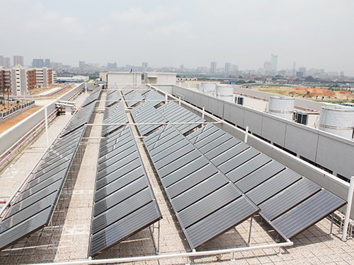 450m2 solar energy heat pump hot water project of Guangdong Zhenglong Paper Co., Ltd
