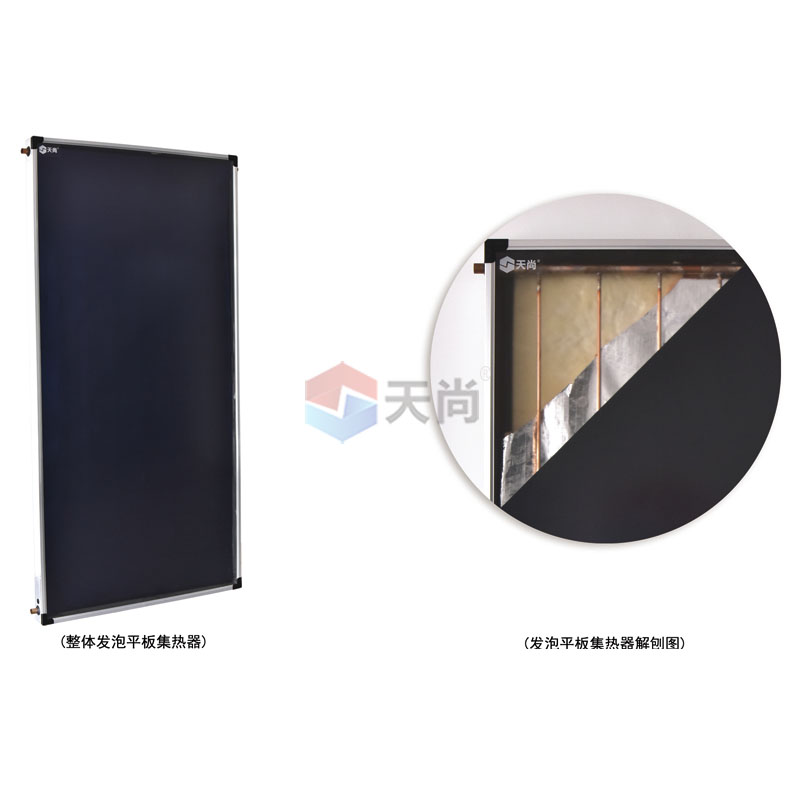 Monolithic foaming flat plate solar collector
